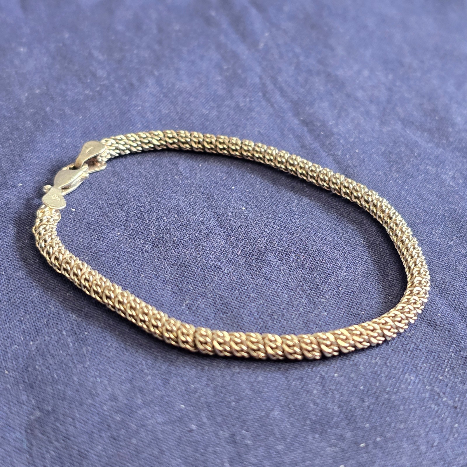 Sterling Silver Bracelet 7.71g Fine Jewelry 7.5″ Unique Chain Lobster Clasp