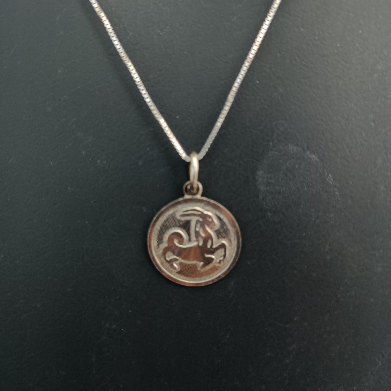 Capricorn Zodiac Vintage Necklace Sterling Silver Astrology Pendant Me’sn Women