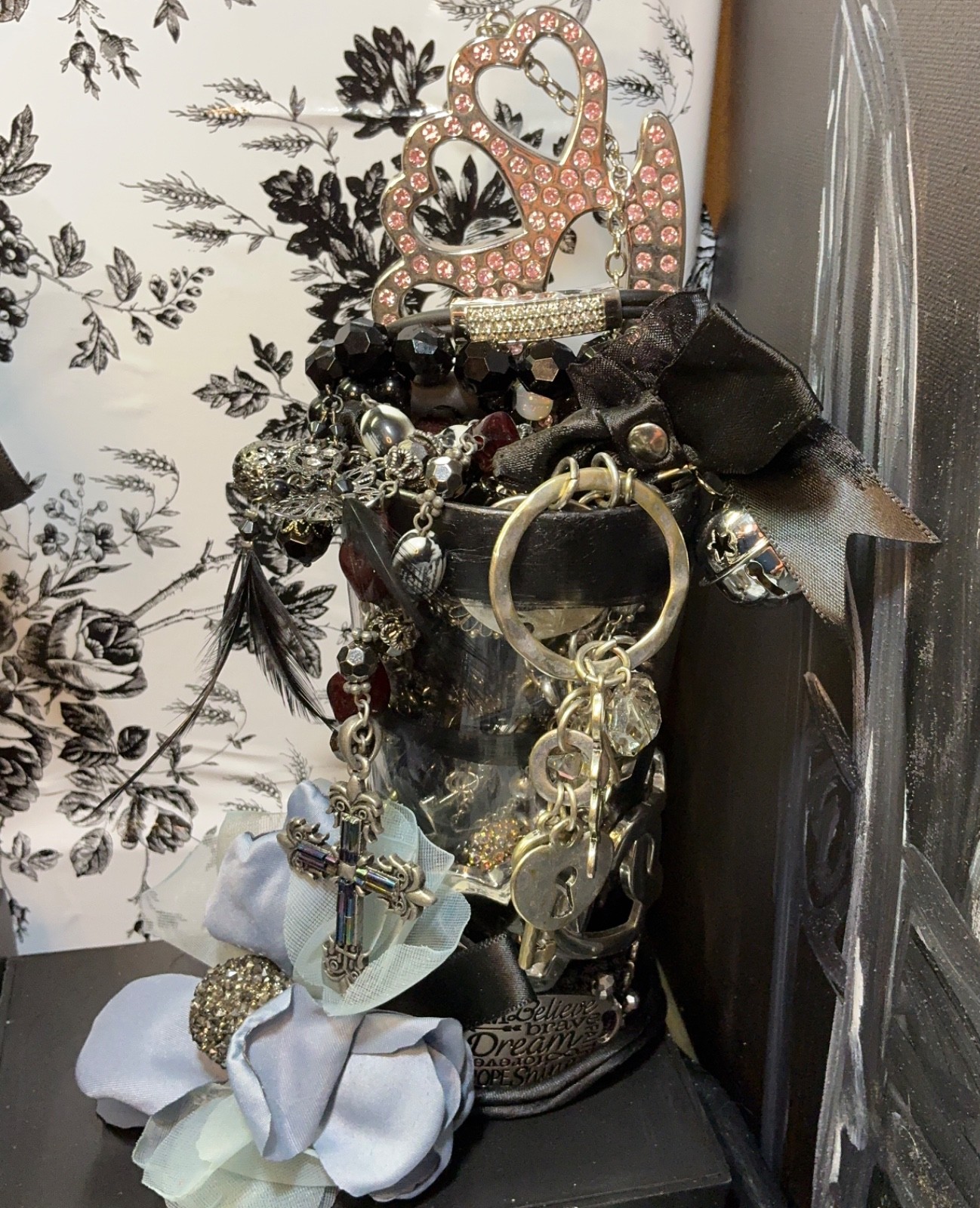 Curted Gothic Jewelry Jars, From Dark Romance- Biker Goth-You Pick