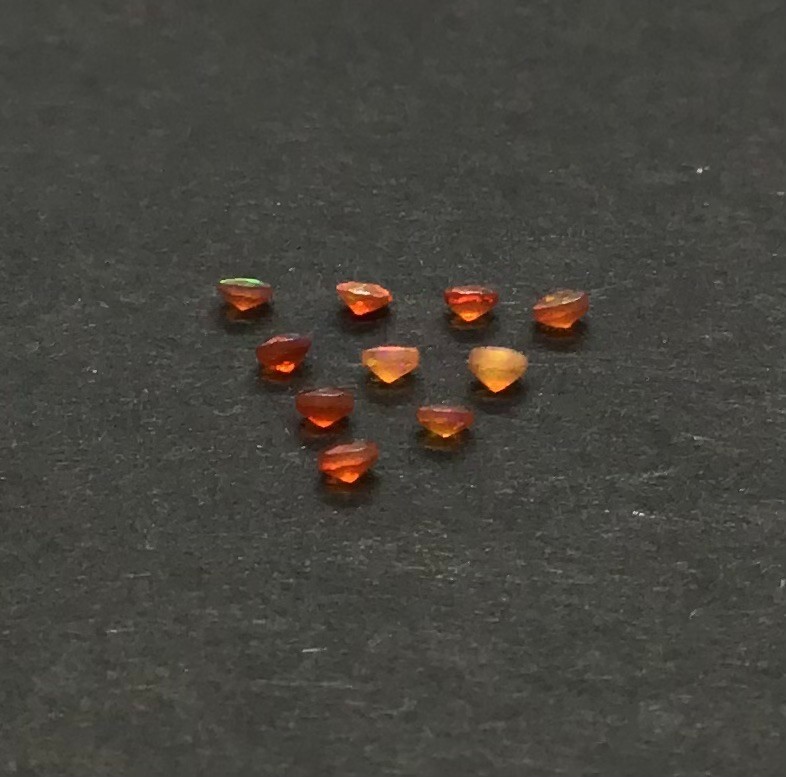 AAA Natural Ethiopian Orange Fire Opal Round Cut Loose Gemstone For All Jewelry