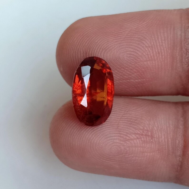REAL Mozambique Hessonite Garnet Oval Earth Mine Gem January Birthstone 5.20 Ct