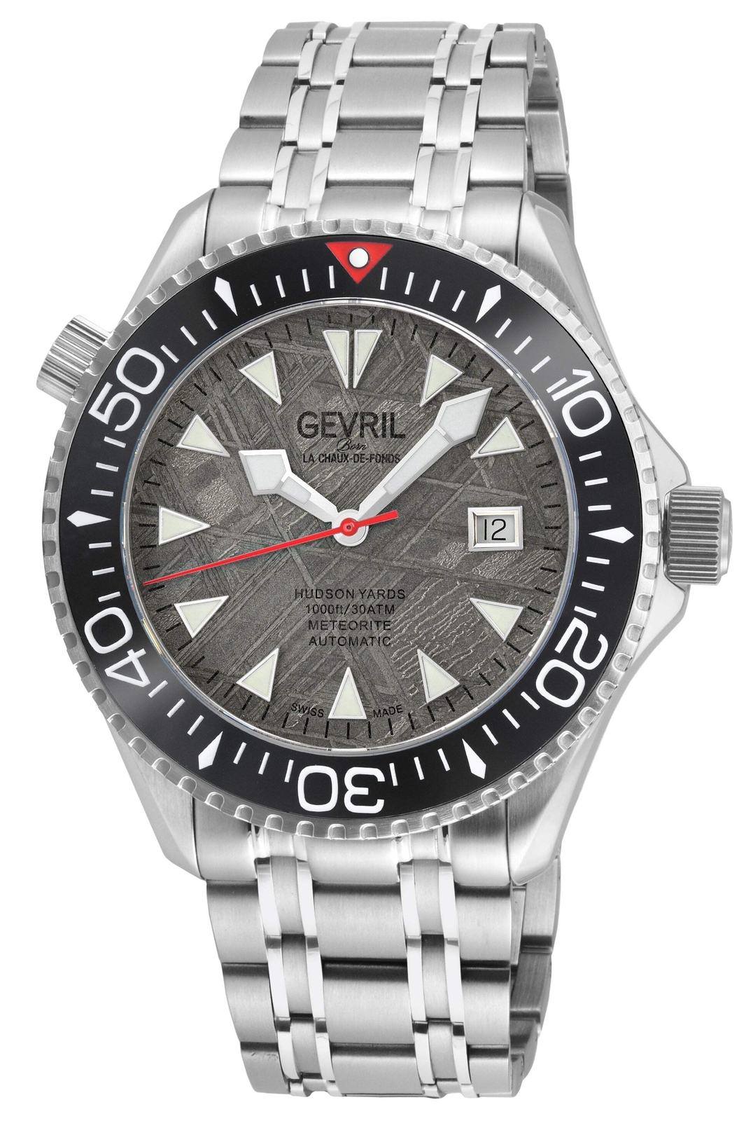 Gevril Hudson Yards – Meteorite Stainless Steel 43mm Swiss Automatic Wristwatch