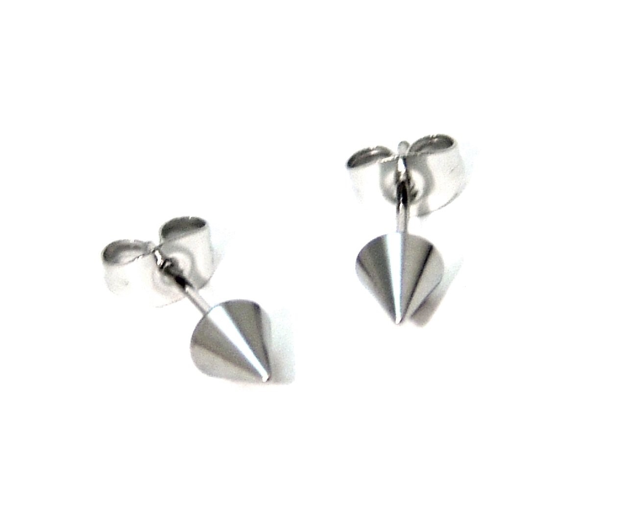 Spike Earrings Select PVD Gold Silver or Black Hypoallergenic Surgical Steel