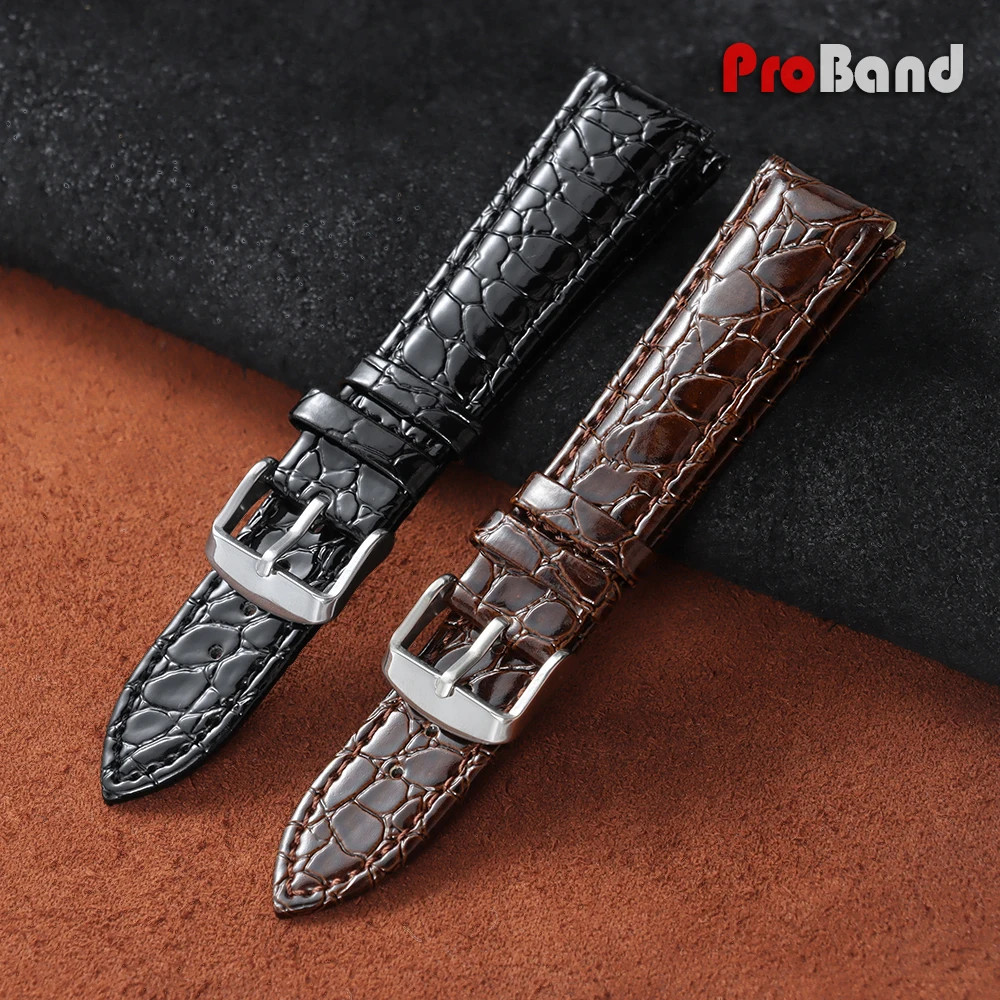 12mm 14mm 16mm 18mm 19mm 20mm 22mm Leather Watch Band Soft Strap Bracelets