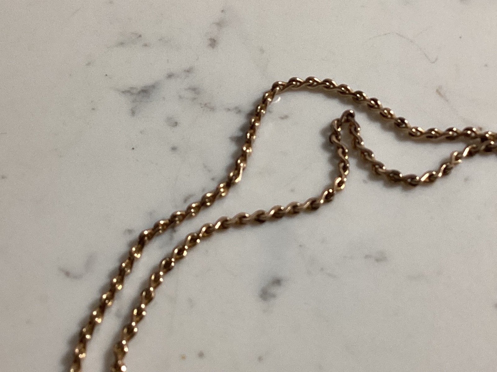 ANTIQUE SIGNED S.O.B. & CO. GOLD FILLED RUBY, PEARL SLIDING WATCH CHAIN NO RES