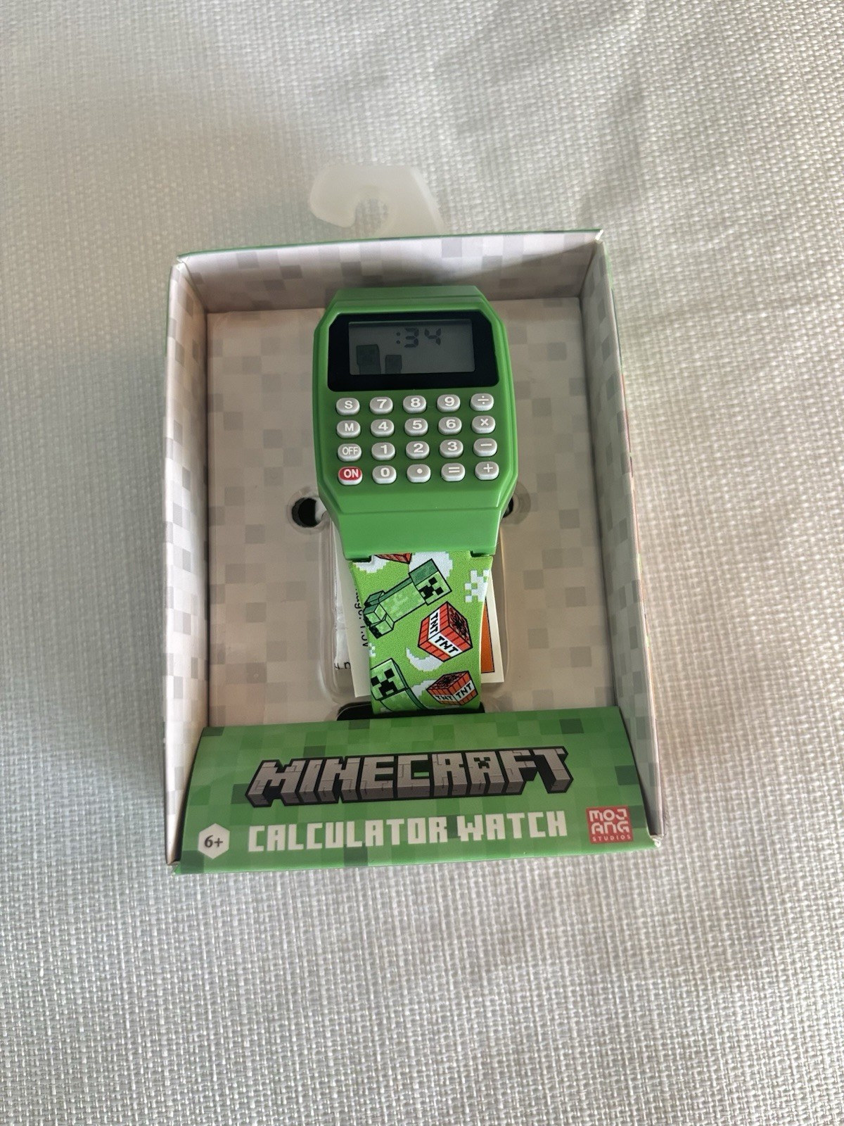 Minecraft Unisex Child Watch with Plastic Strap Color Green (MIN4177WM)