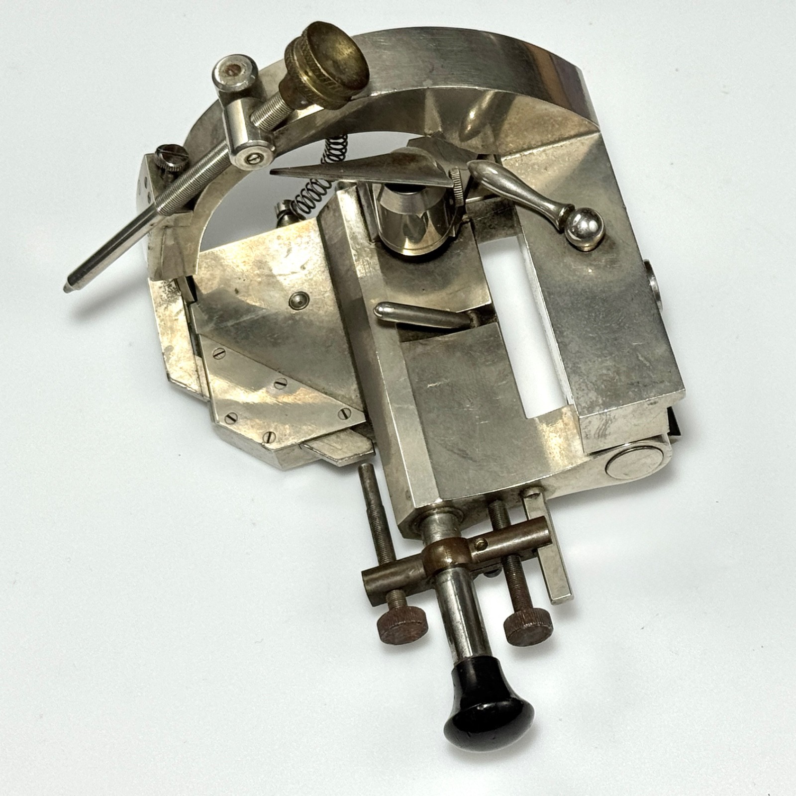 Rare Derbyshire Universal Faceplate Headstock Matching Jeweling Swing Tailstock
