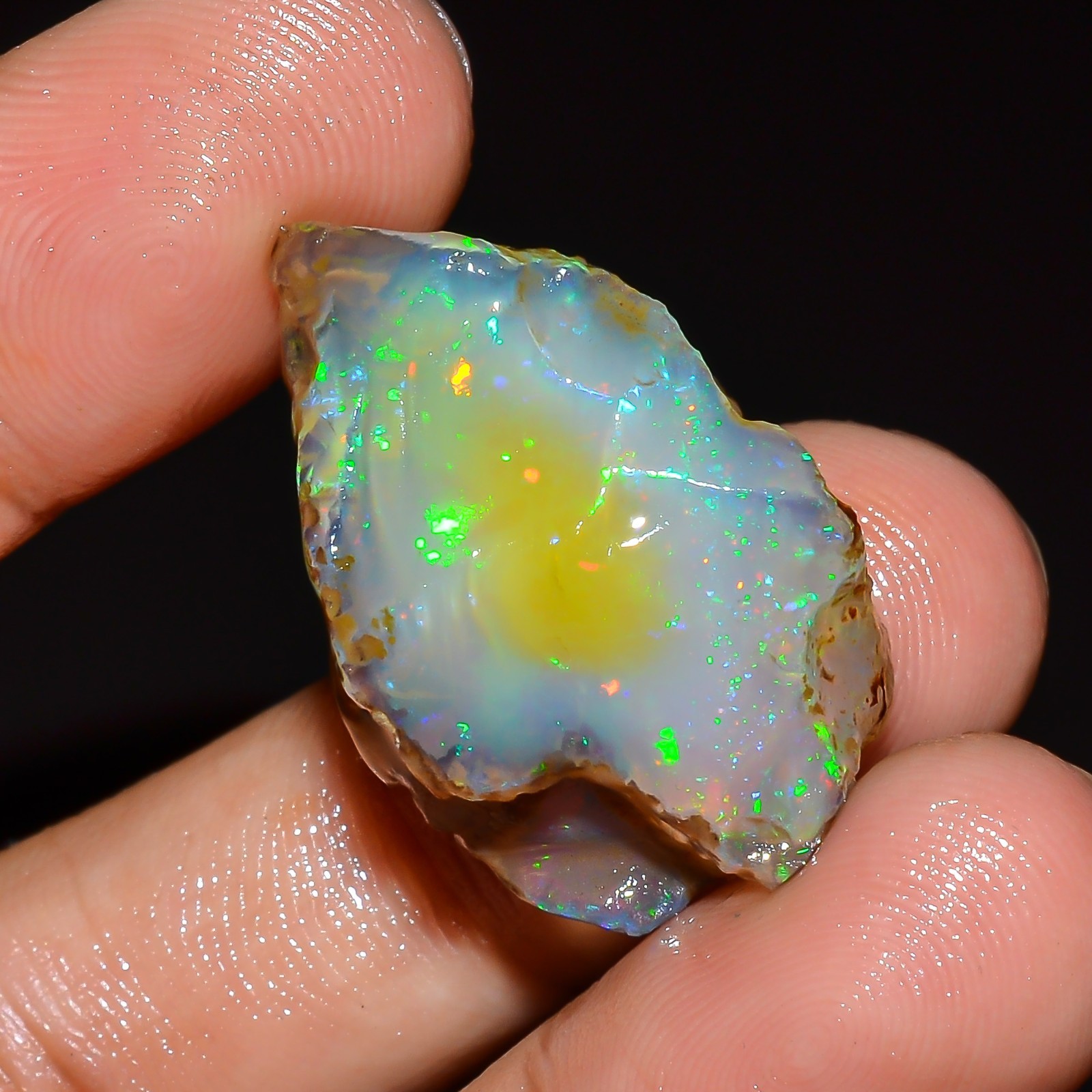 100% Natural Ethiopian Opal Rough Specimen Welo Fire Crystal Opal Approx 30 Ct.