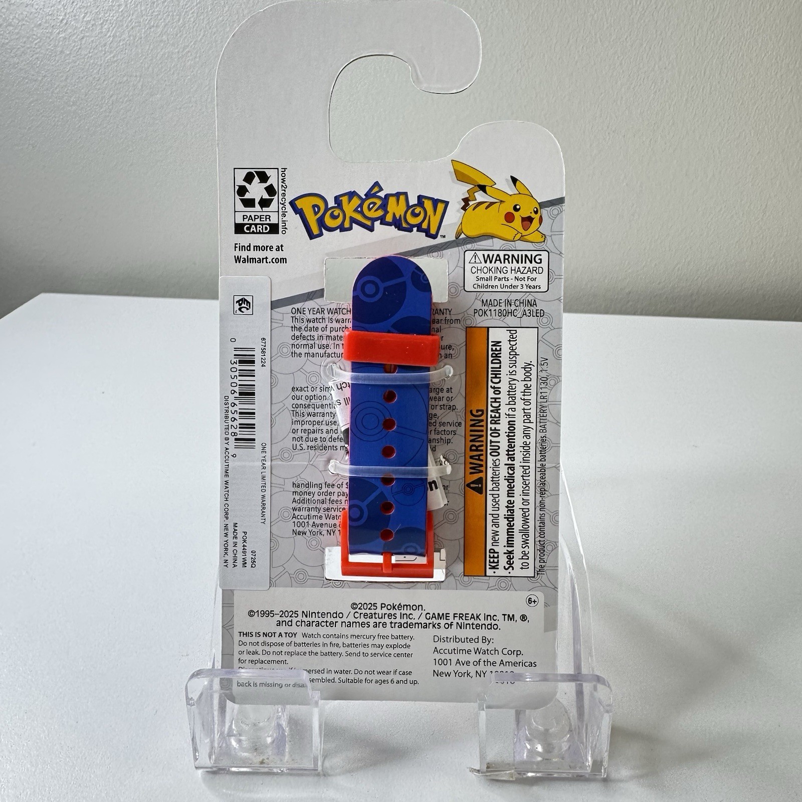 Pokemon Pikachu LED Plastic Casual Watch Red/Blue POK4433FB 2025