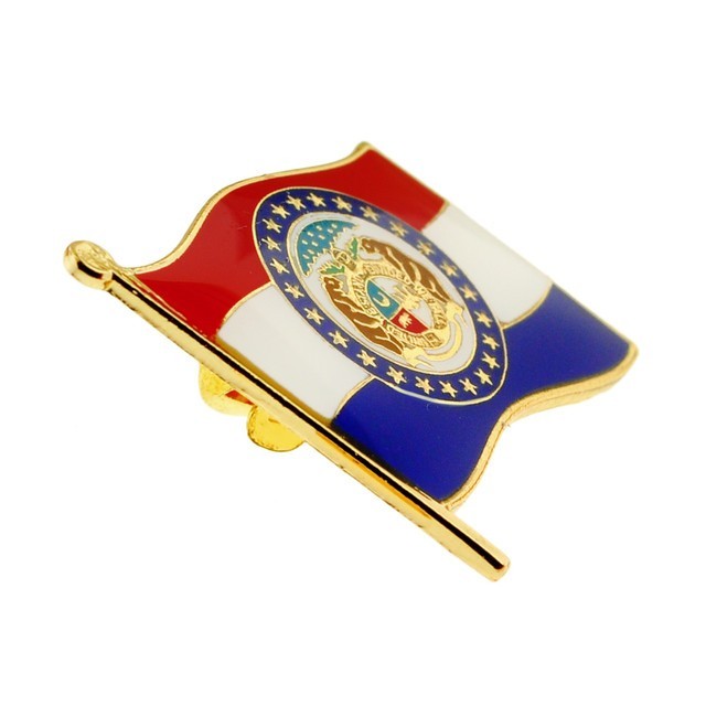 PinMart’s Missouri US State Flag MO Enamel Lapel Pin