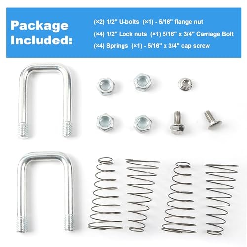 1900-2-1600 Replacement Safety Chain U-Bolt Kit Fits B&W Gooseneck Hitches