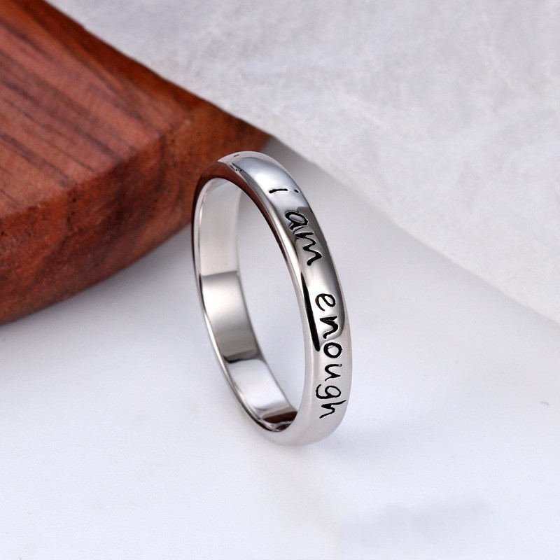 European & American Style Index Ring – Simple White Gold Tone Fashion Jewelry –