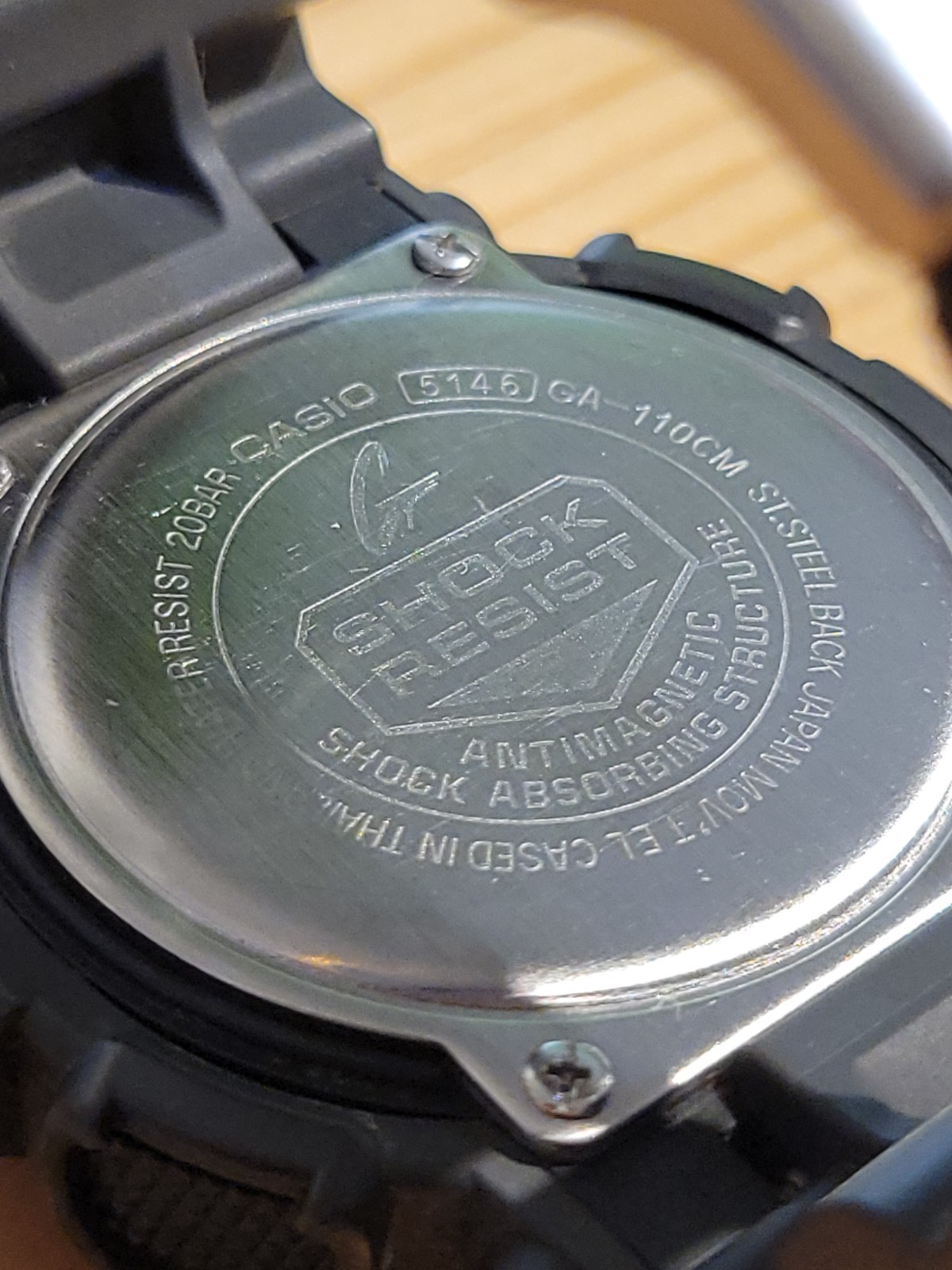 ​EXCELLENT! CASIO G-SHOCK GA-110CM Dark Camo – NEW BATTERY, HANDS ALIGNED