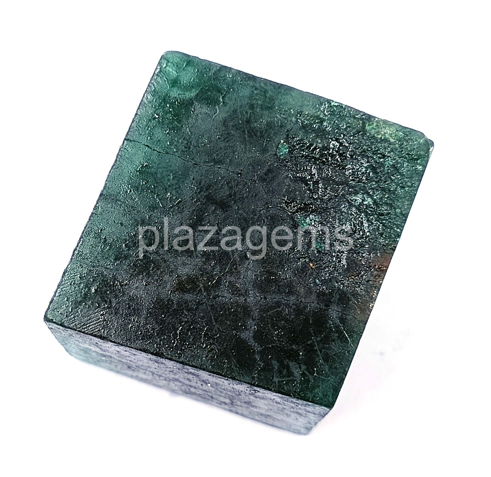 783.0 Ct Cube Cut Natural Green Emerald Raw Certified Loose Gemstone 5RDU