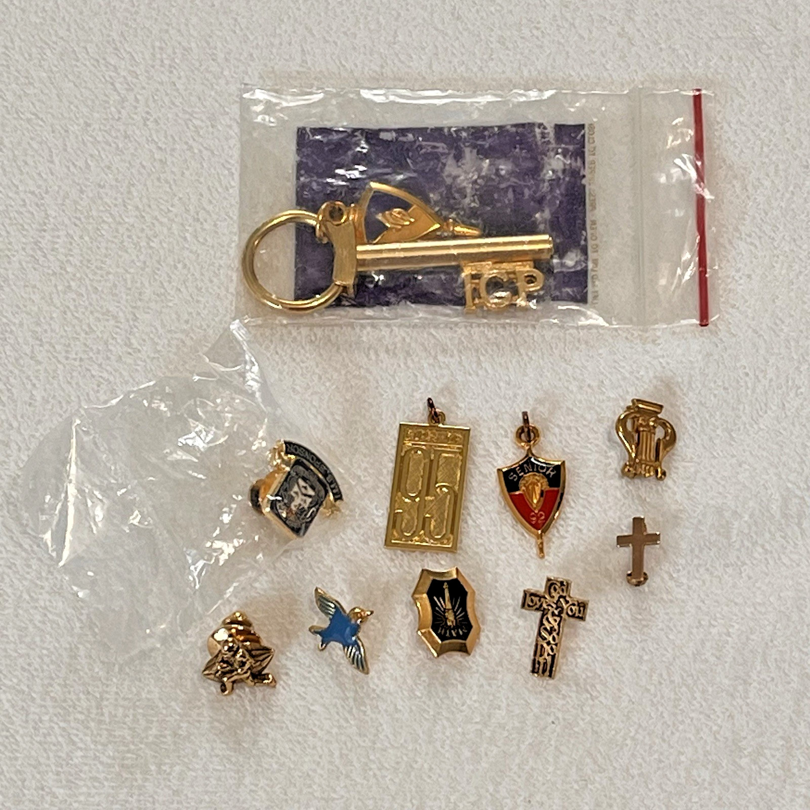 Collection Vintage Junk Drawer Lot Tie Bars Lapel Pins Single Cufflinks 38 Items