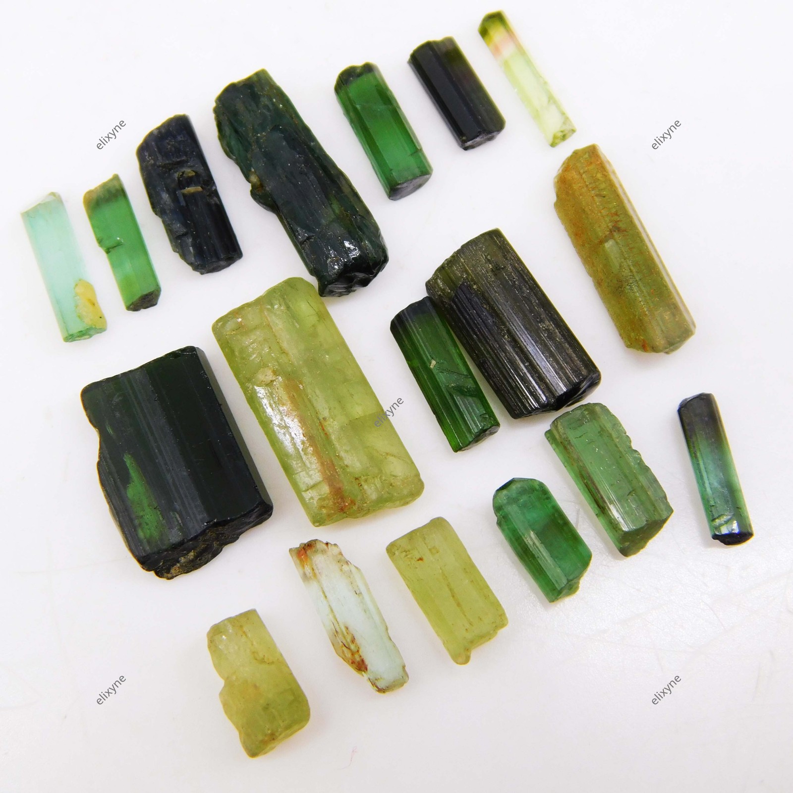 32.70 Ct Natural Green Tourmaline Certified Untreated Rare Gemstone Lot Rough