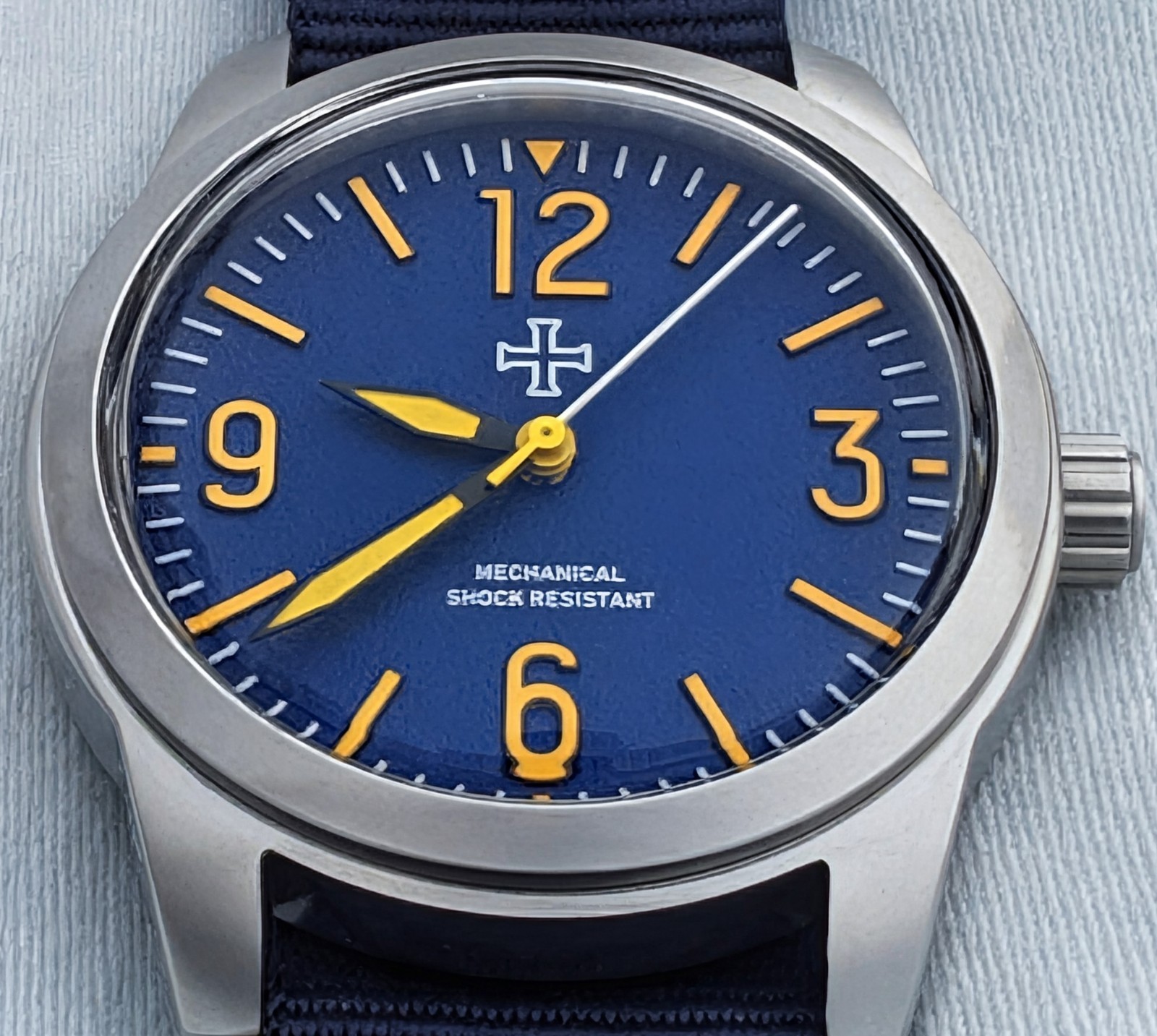Toujours Pret Mechanical Military Field watch Blasted Stainless steel black 39mm