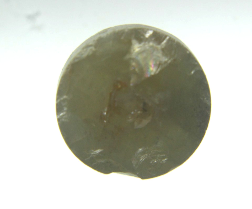 6.45Cts Gray Color Round Rose Cut Diamond Big Natural Real 10.70-10.92×5.95 MM