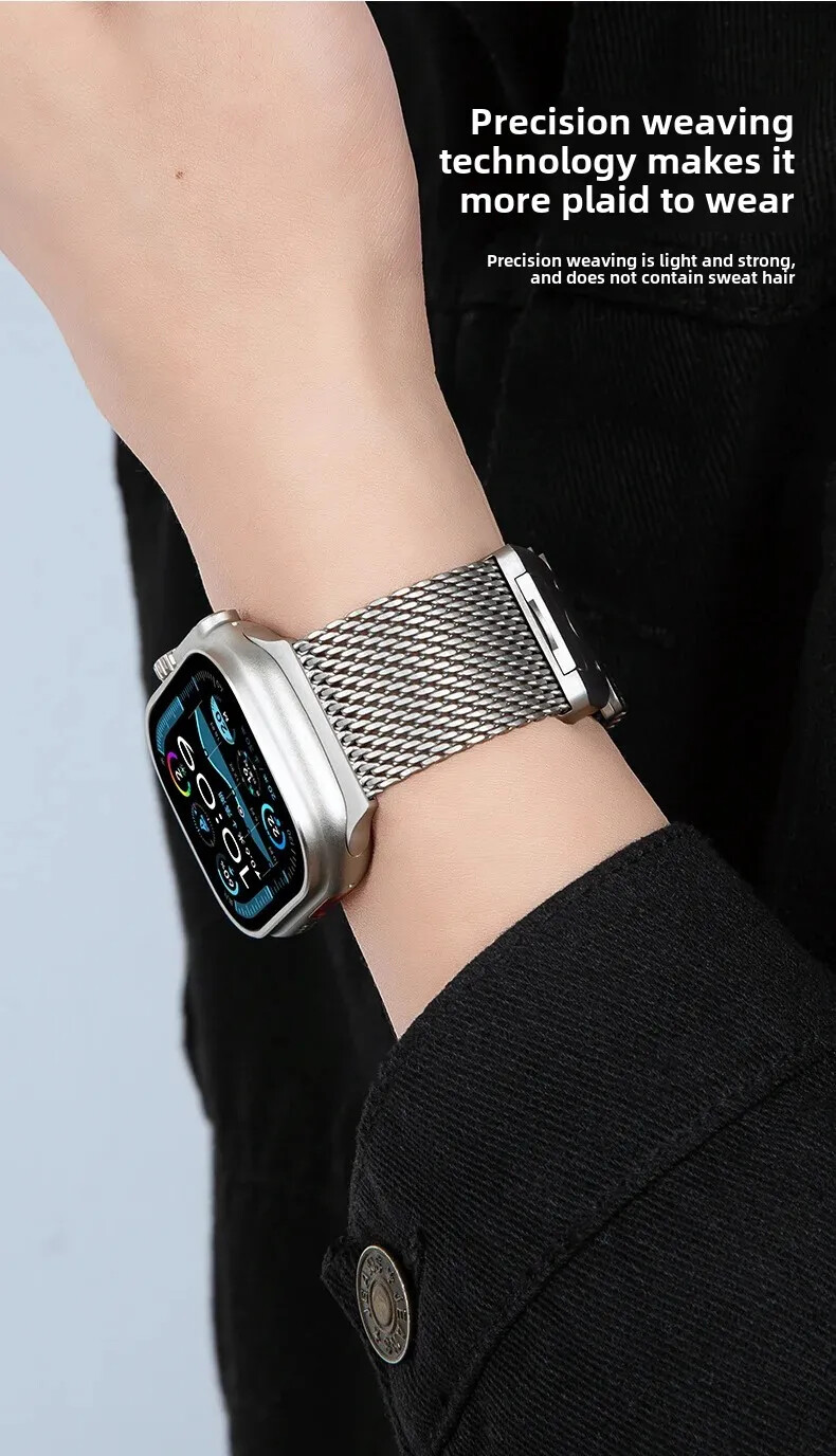 Titanium Metal iWatch Band Strap For Apple Watch Ultra 11 10 9 8 7 6 5 4 SE 3 2