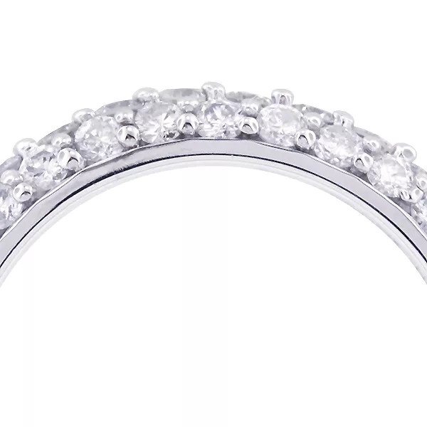 Eternity Wedding Ring Solid 14K Gold 0.90 Carat Round Lab-Grown Diamond E VVS2