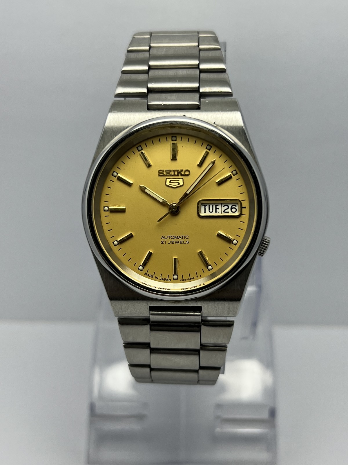 Vintage Seiko 5 Automatic 7S26 Day/Date Japanese Men wrist Watch