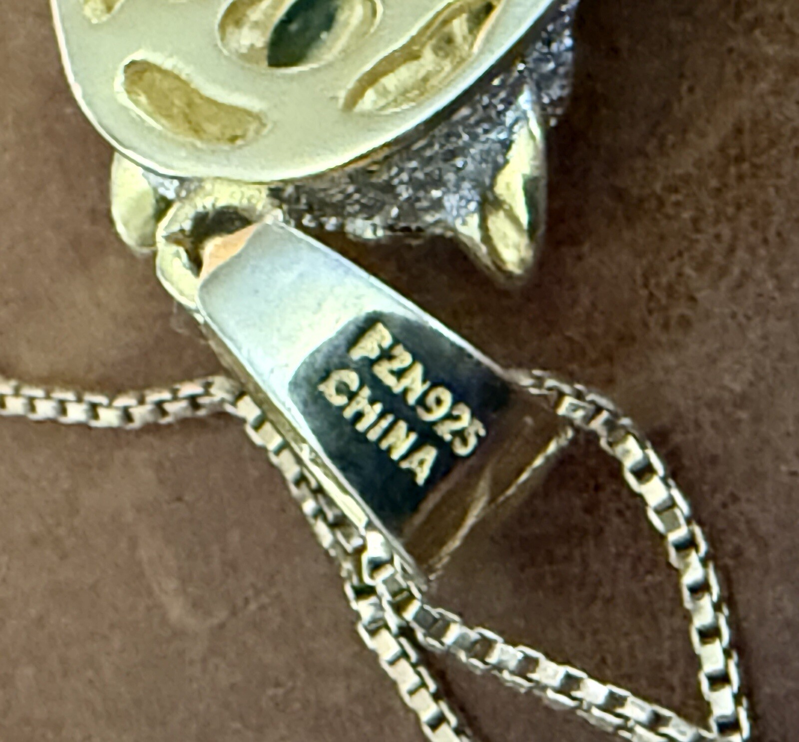 Cute Fuzion Creations Emerald Eyes Jaguar Pendant Gold Vermeil 925 Necklace 18″