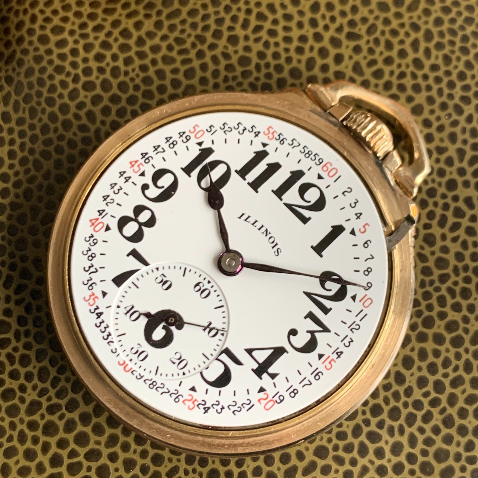 1926 Illinois Grade Bunn Type III 60hr. Sunray Damaskeening 16S 19J Pocket Watch