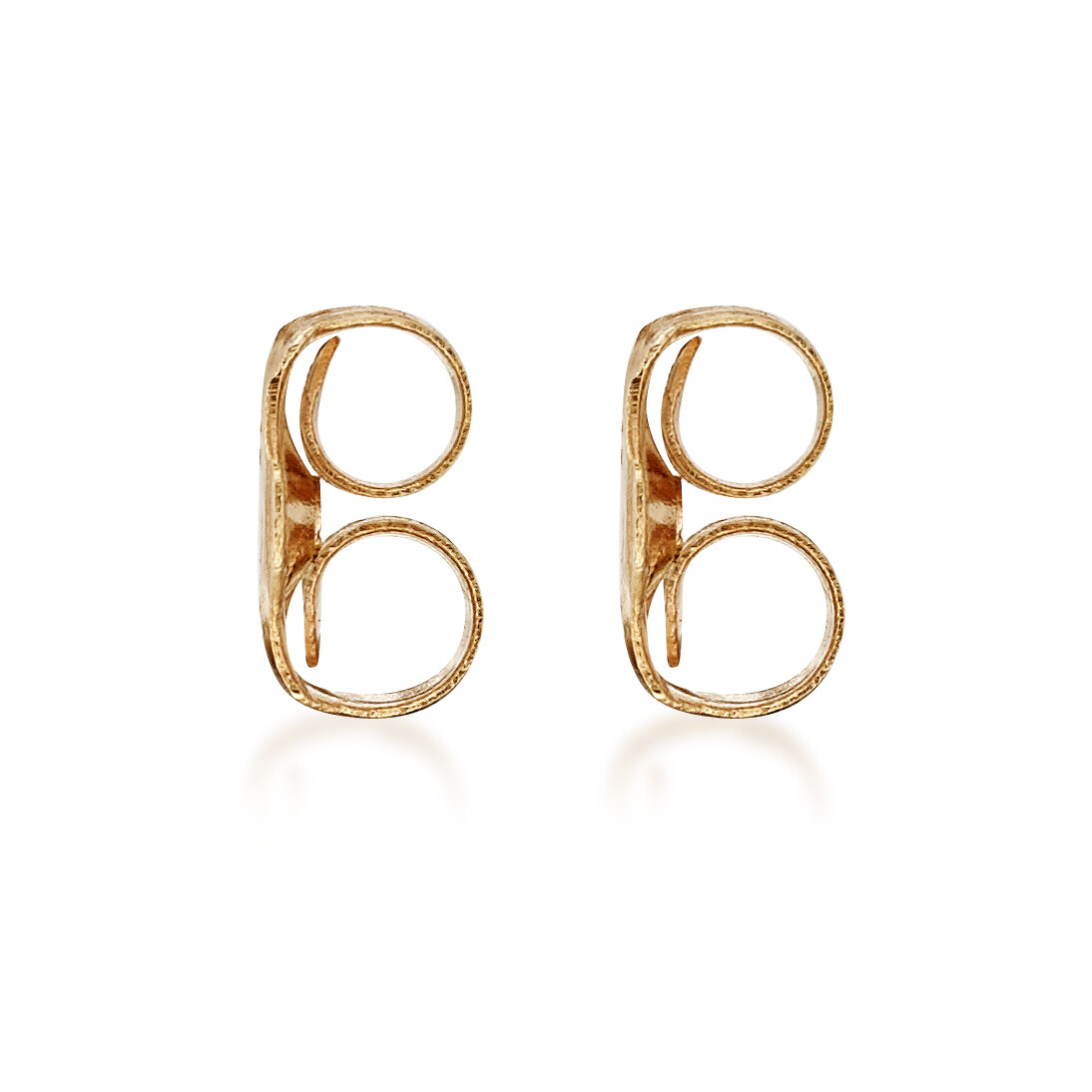 14K Rose Gold Lightweight Replacement Friction Earring Backs – 1 Pair (2 total)
