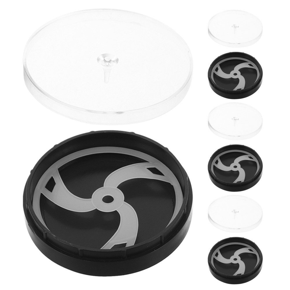 4Pcs Compact Black Watch Screw Storage Containers with Shock Absorption