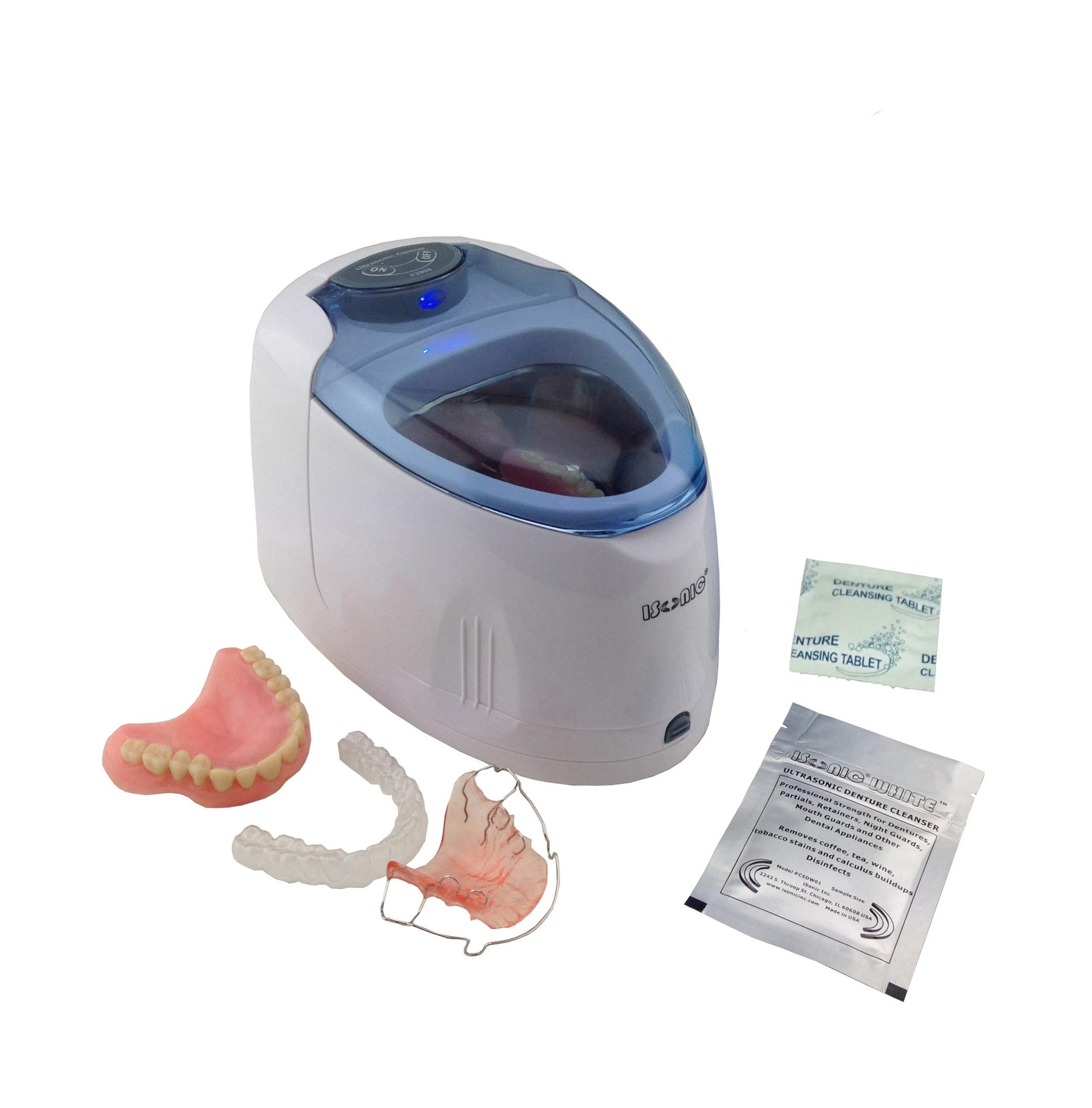 iSonic F3900 Ultrasonic Denture/Aligner/Retainer Cleaner for all dental and s…