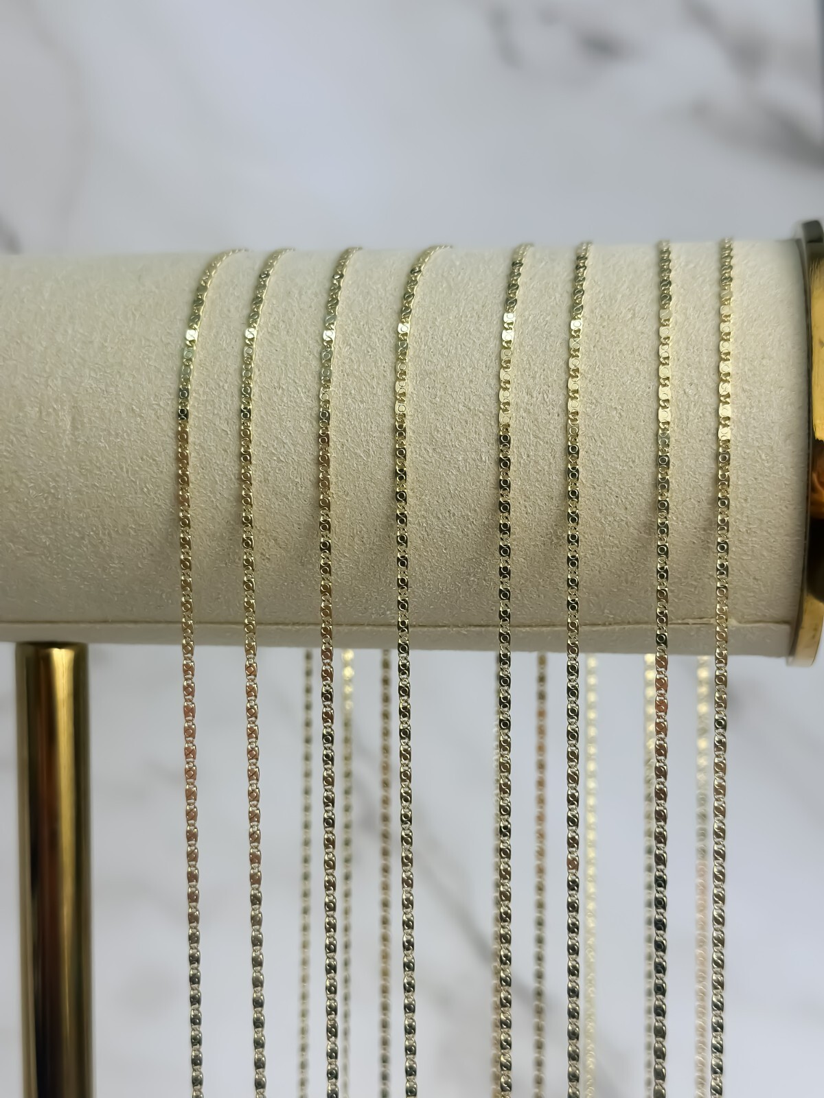 14k SOLID Gold Chain Flat Mariner Link 1.5mm 16″ 18″ 20″, Necklace for Pendants