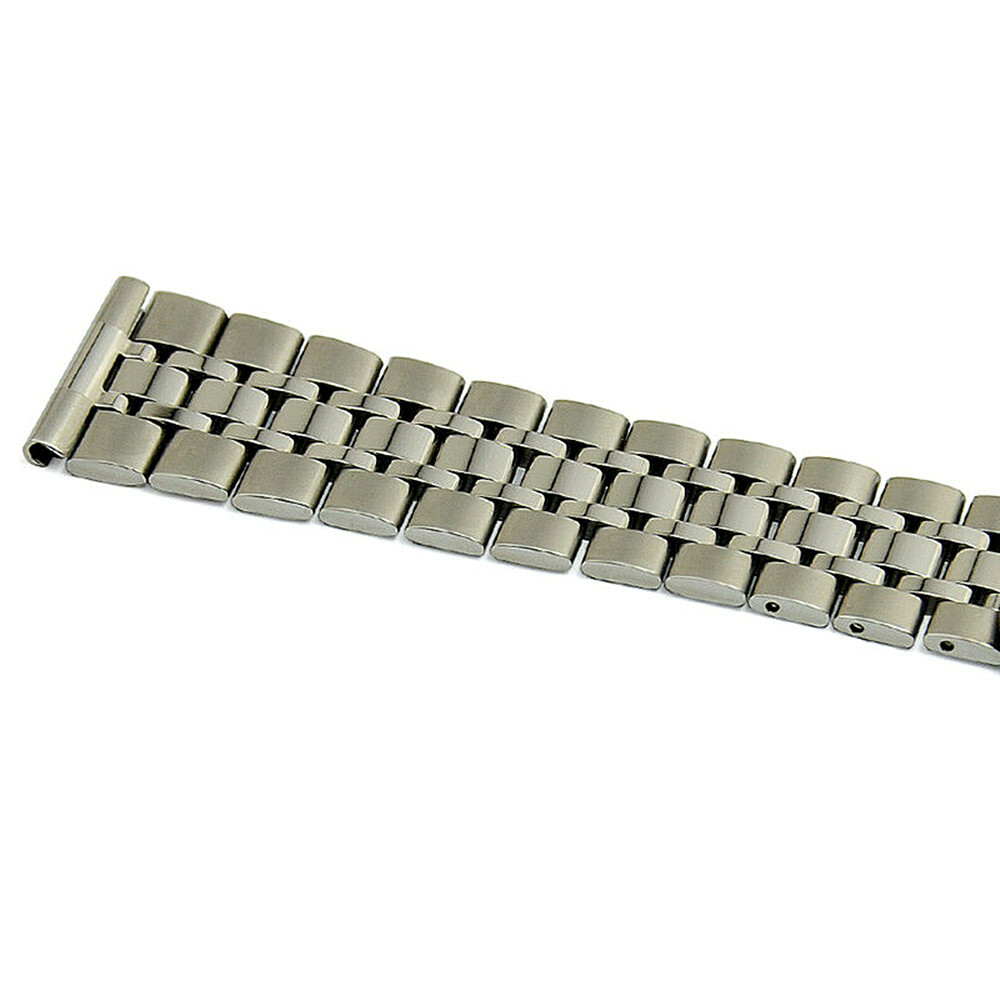 16 18 19 20 21 22mm Silver Pure Solid Link 316L Stainless Steel Watch Strap Band