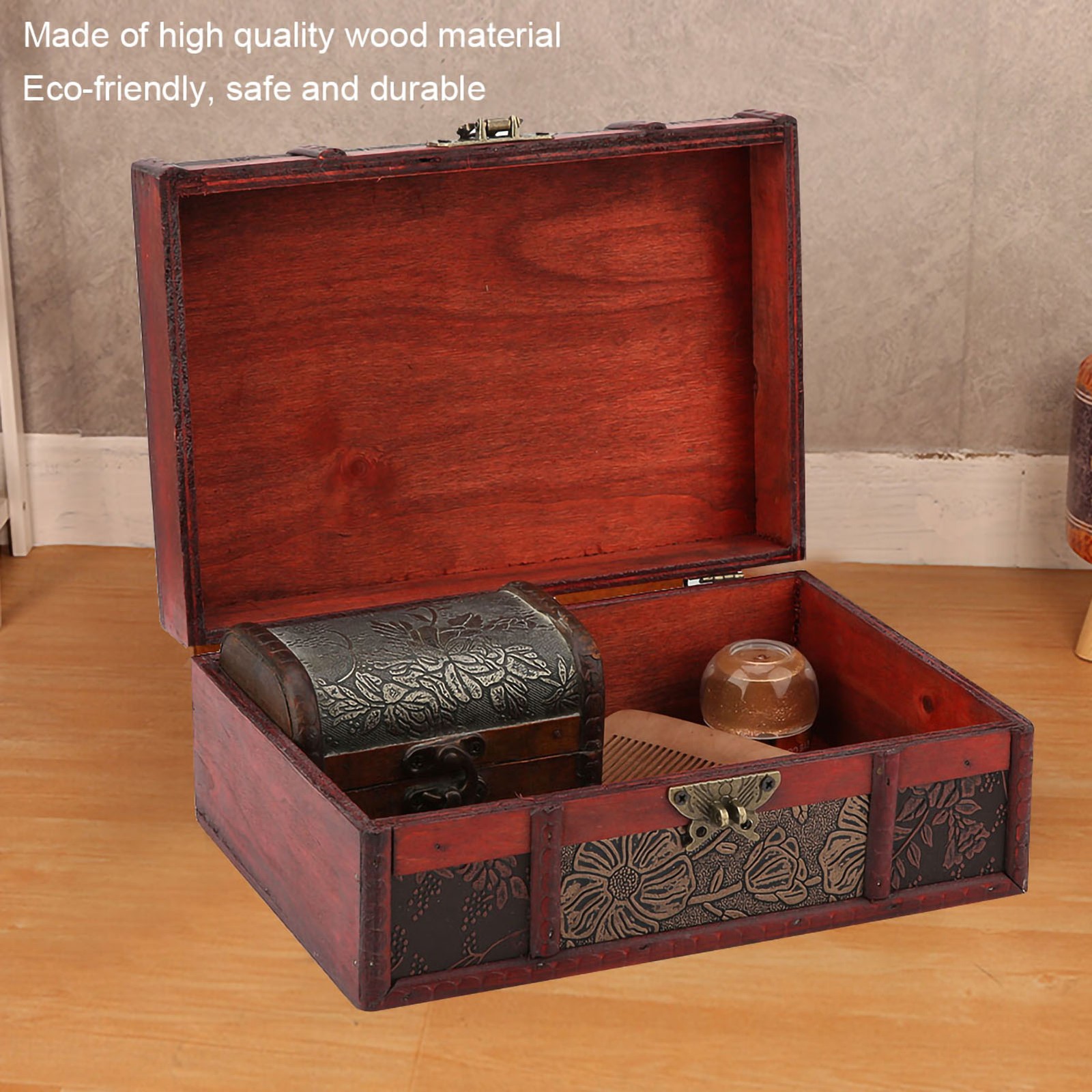 Elegant Small Wooden Storage Box For Book Collection