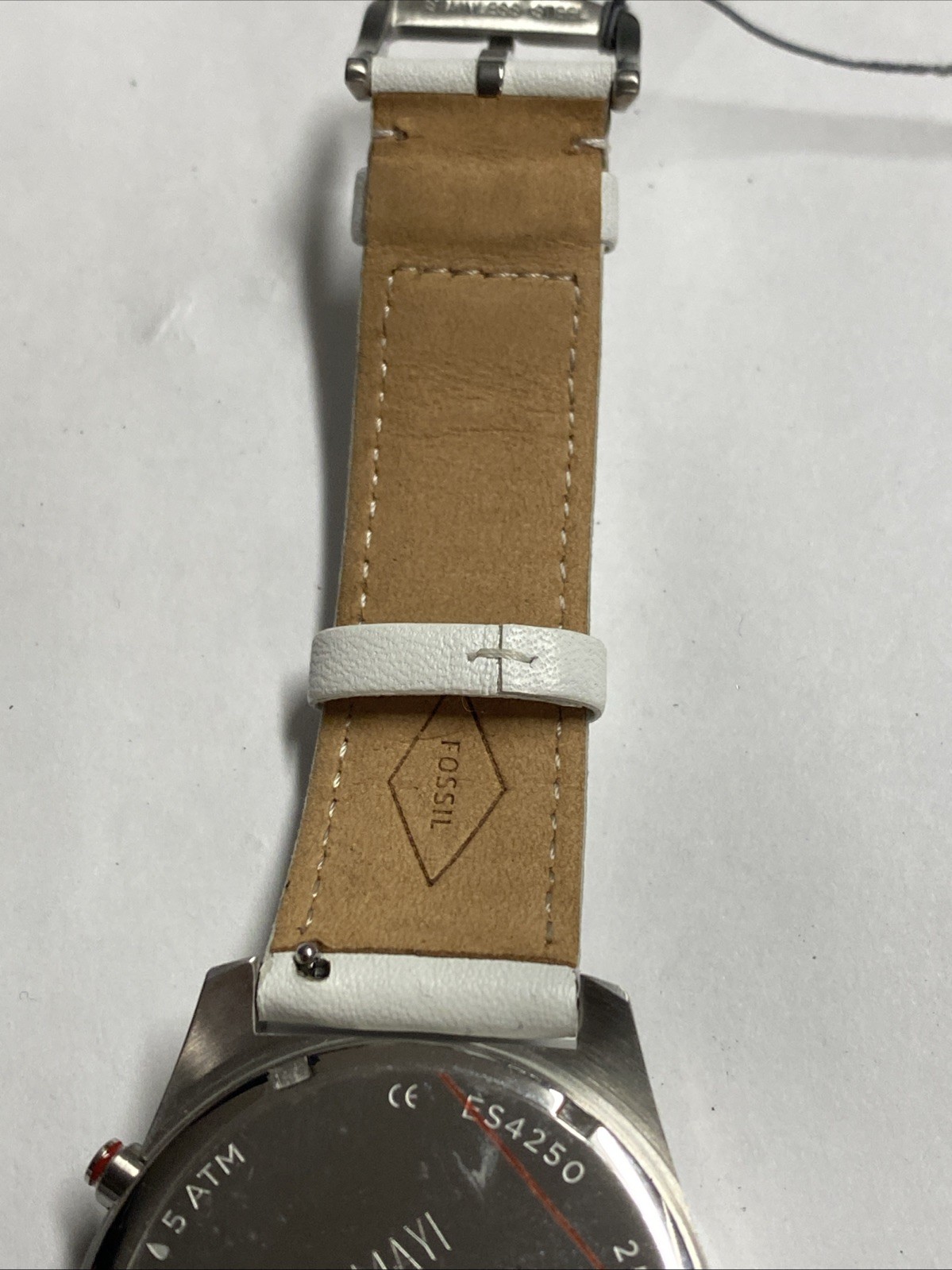 FOSSIL ES 4250 BOYFRIEND 3 EYE CHRONOGRAPH SWAROVSKI CRYSTAL MARKERS DATE WINDOW