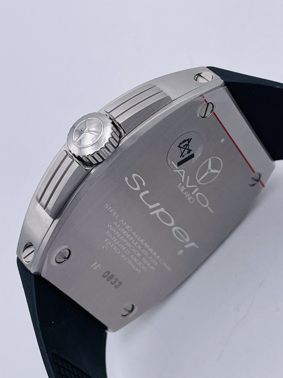Avio Milano Steel Watch Made in Italy 6495Y/348 44mm Discounted New
