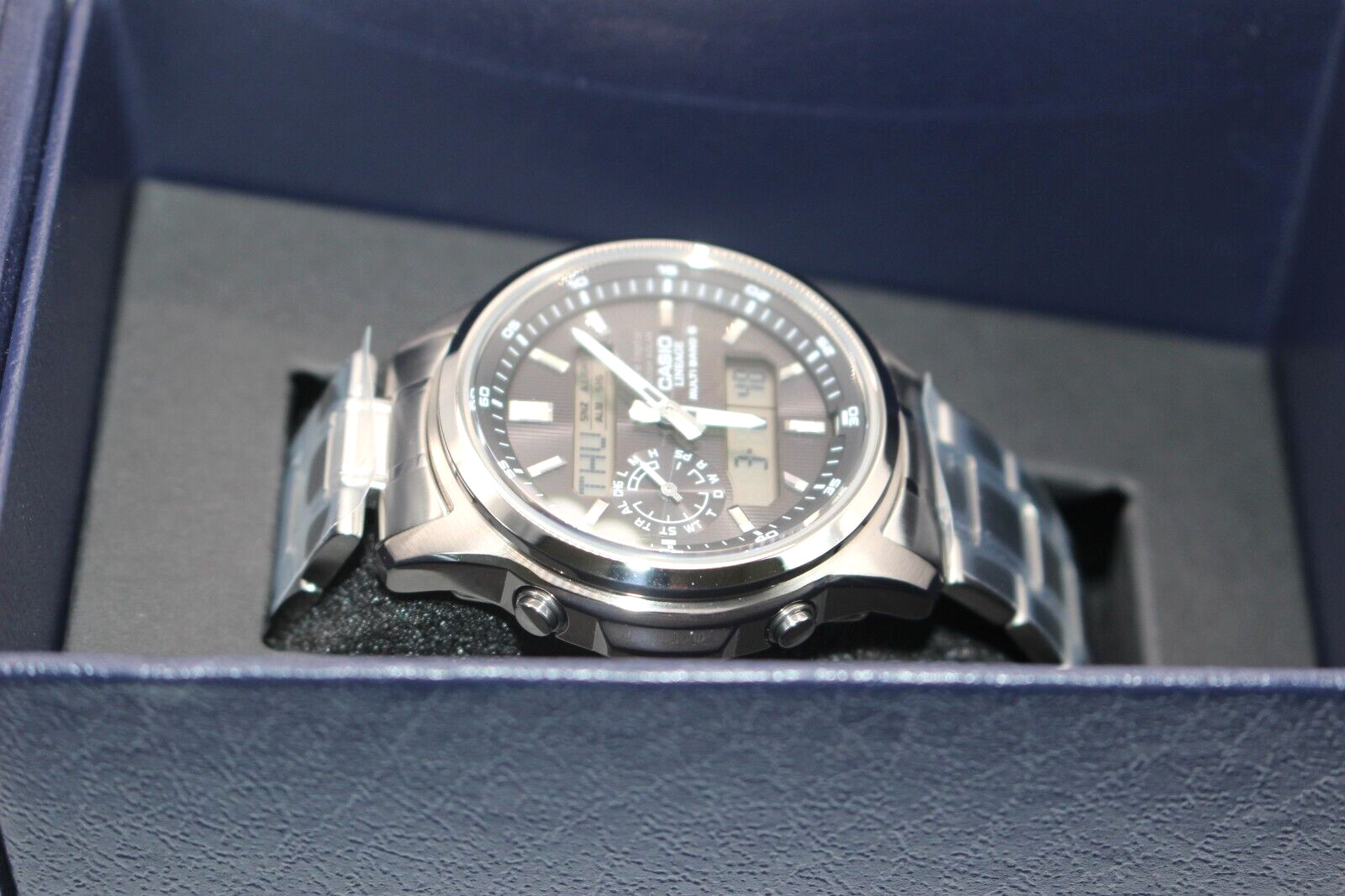 CASIO LINEAGE LCW-M300D-1AJF Solar Atomic Radio Analog Digital Men’s Watch Gift