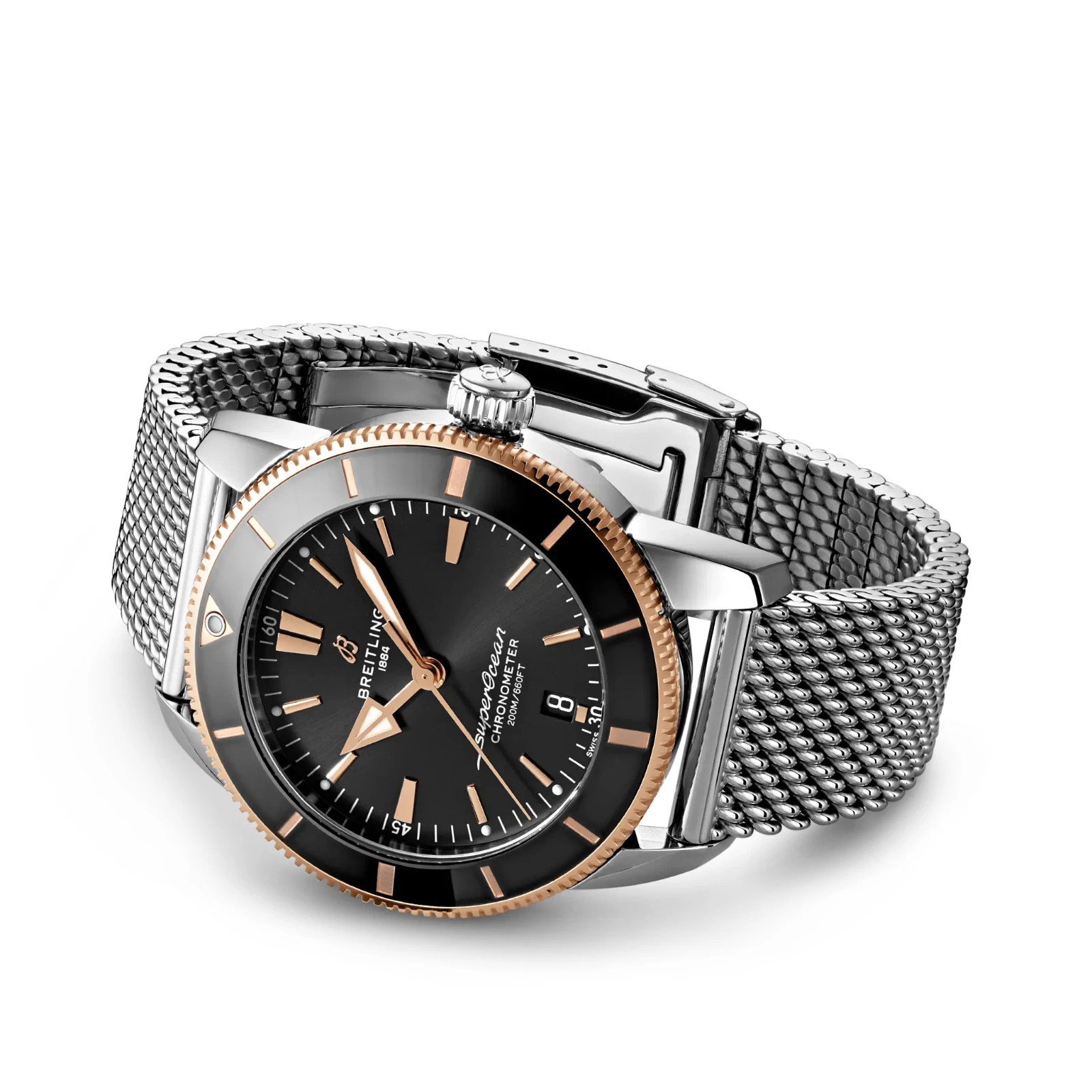 Breitling Superocean Heritage B20 18K Rose Gold Two Tone Watch UB2030121B1A1