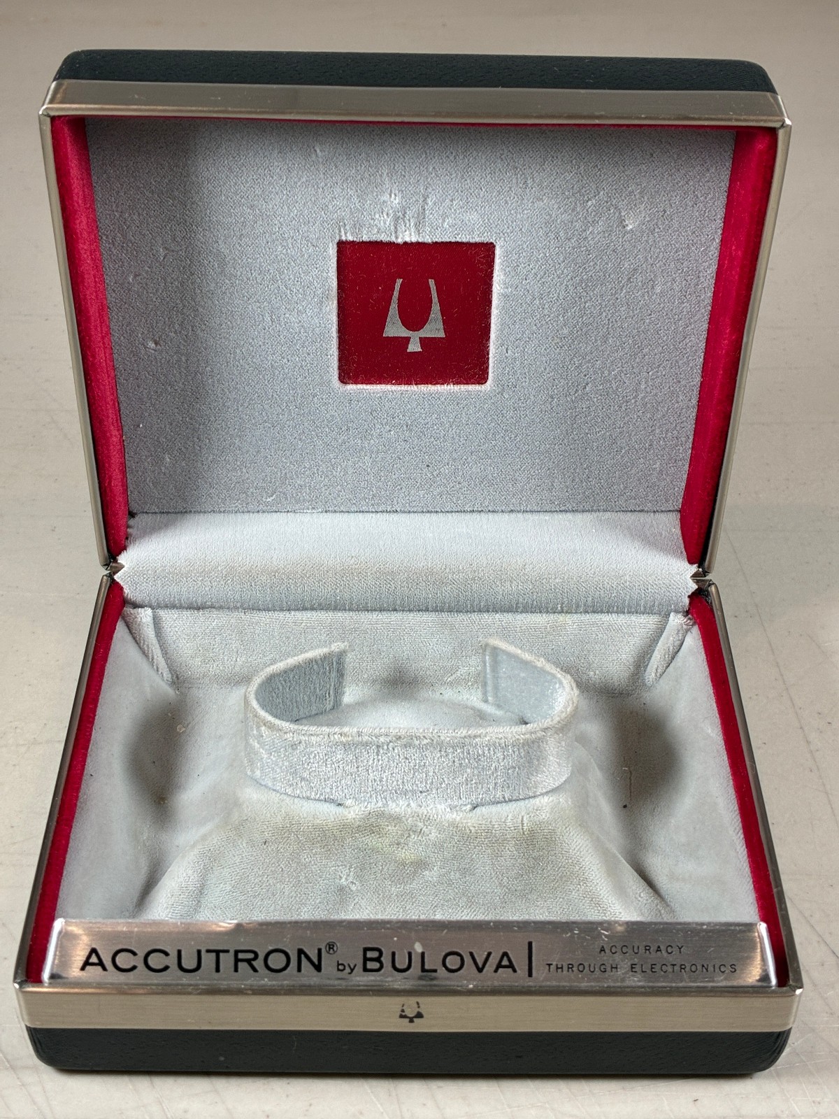 Vintage Bulova Accutron Watch Inner Presentation Case Box Only 1960s / 1970s