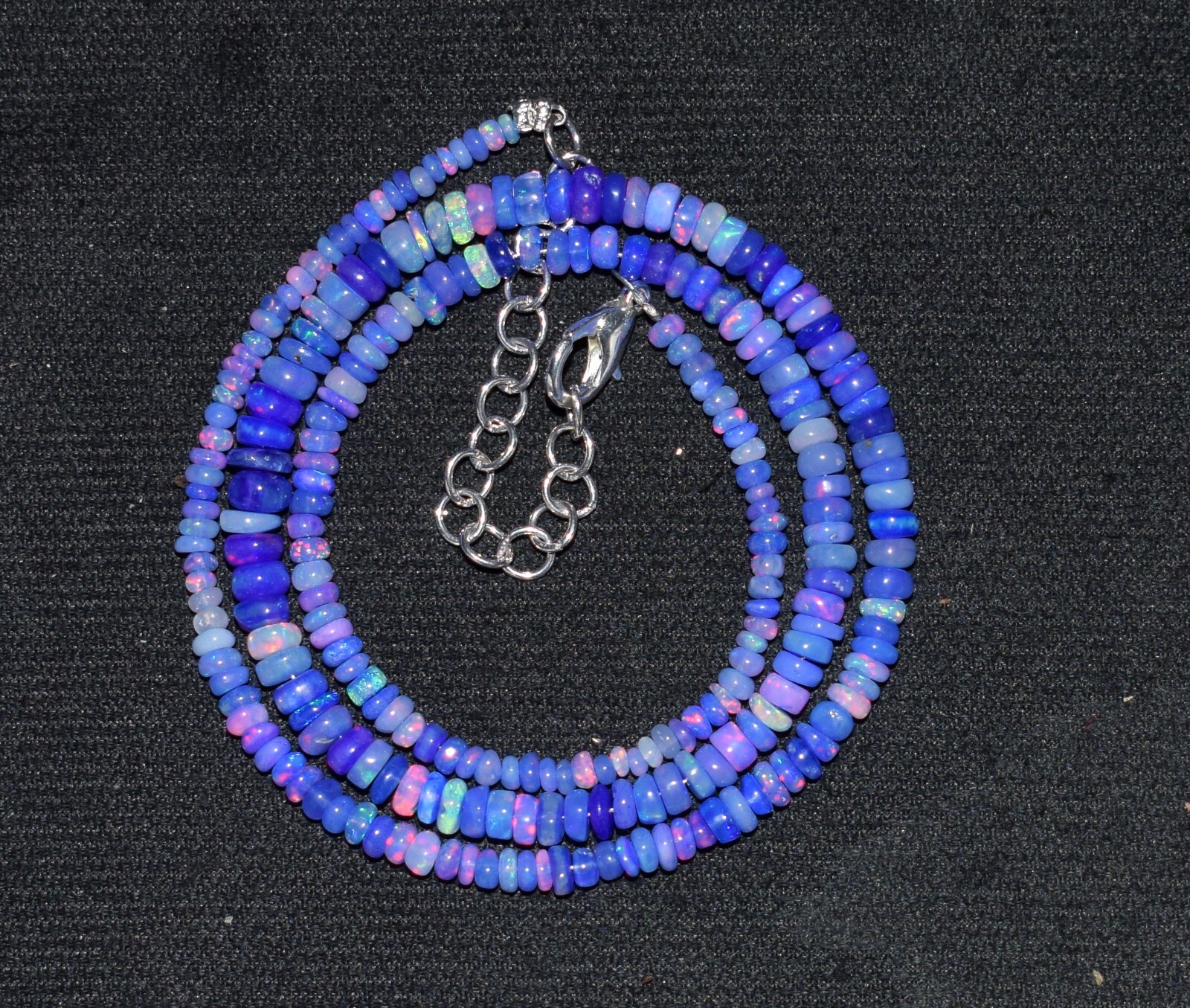 16”Natural Ethiopian Opal Beads Necklace Welo Fire Opal Gemstone Necklace F4187