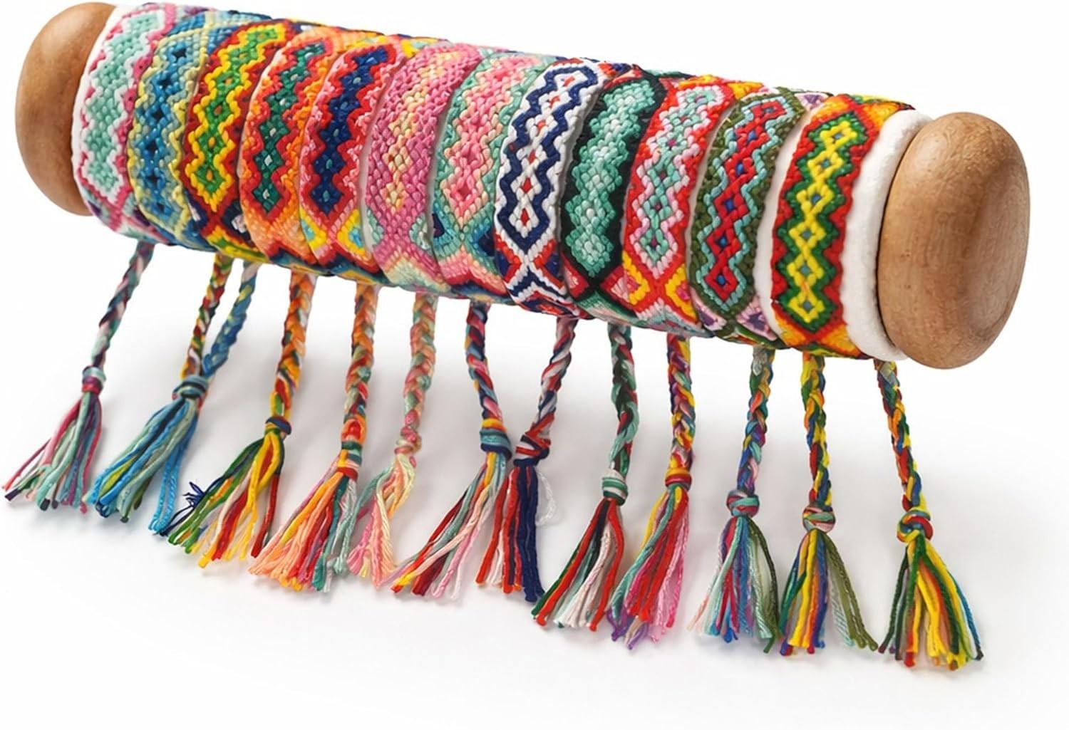 Colorful Artisan Friendship Bracelets – Adjustable Set of 12 for All Ages