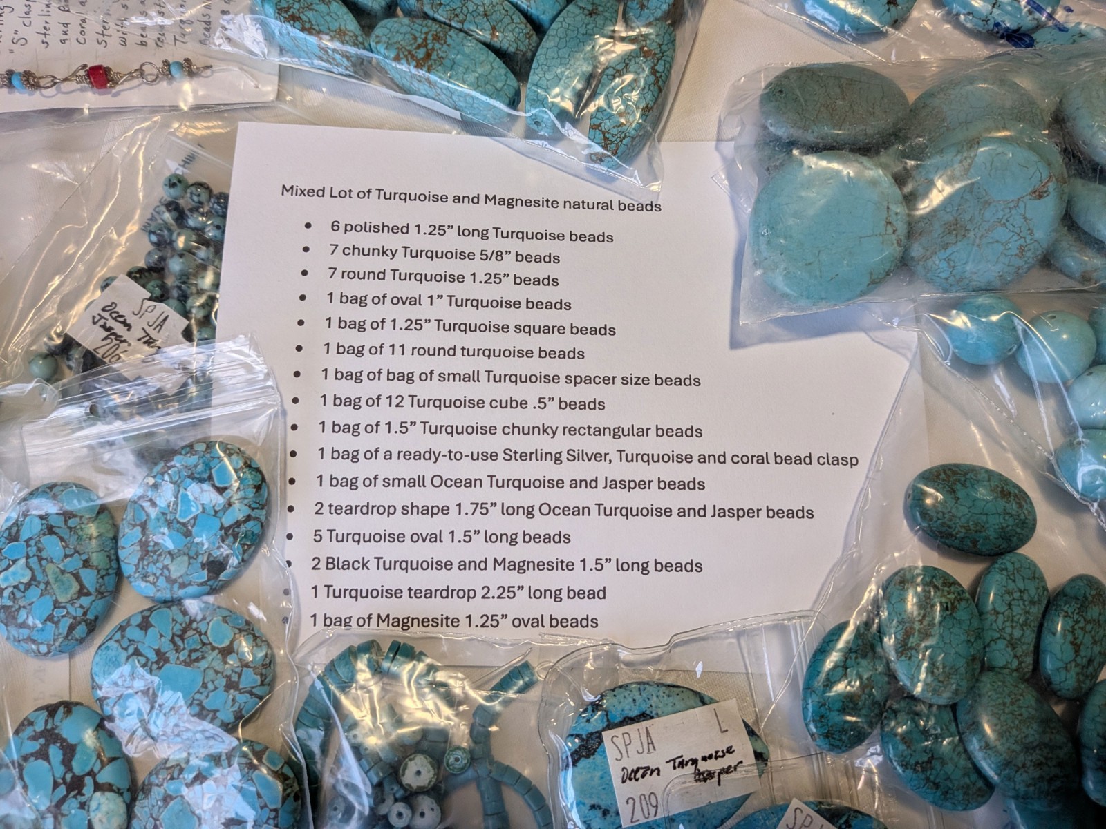 Turquoise & Magnesite beads Mixed Lot for DIY jewelry, Various size, shapes