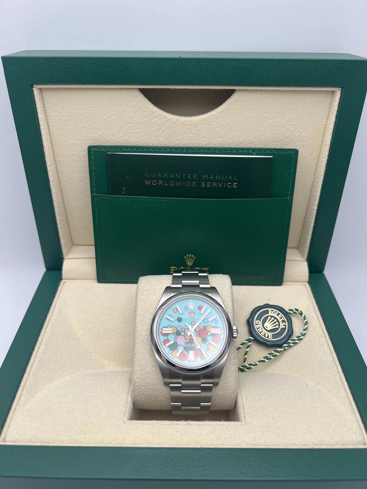 Rolex Oyster Perpetual 39mm 114300 Custom Celebration Dial Box Set (124300 style