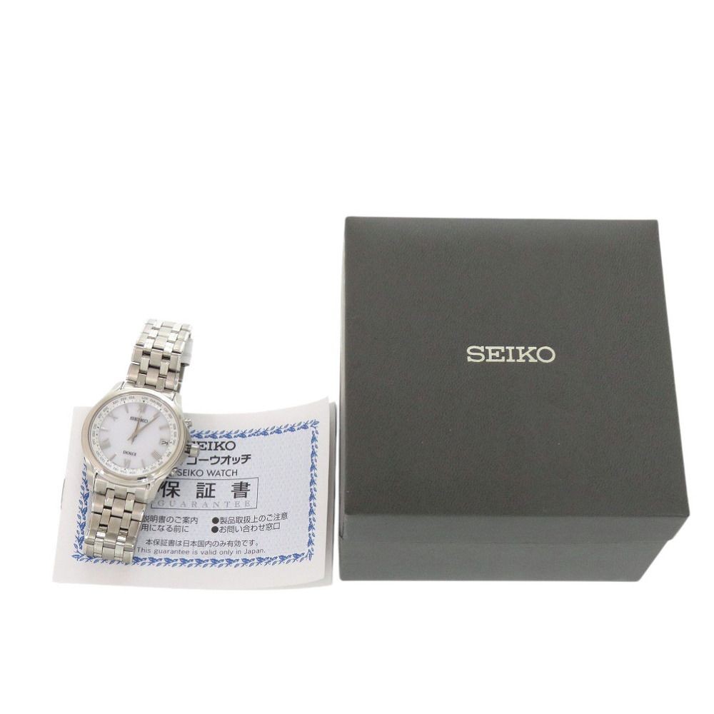 Seiko Dolce Excelline SADZ201 7B27 0AD0 titanium white solar radio wristwatch wh