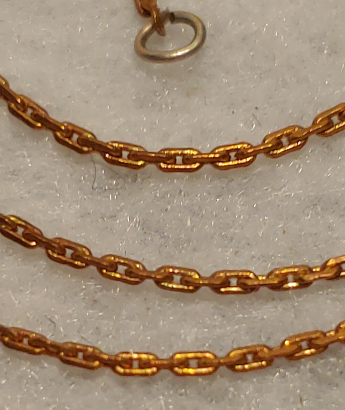 VINTAGE COPPER ( Fine ) Chain 23.5″ Long Necklace (Width 1mm) (CHAIN LINK STYLE)