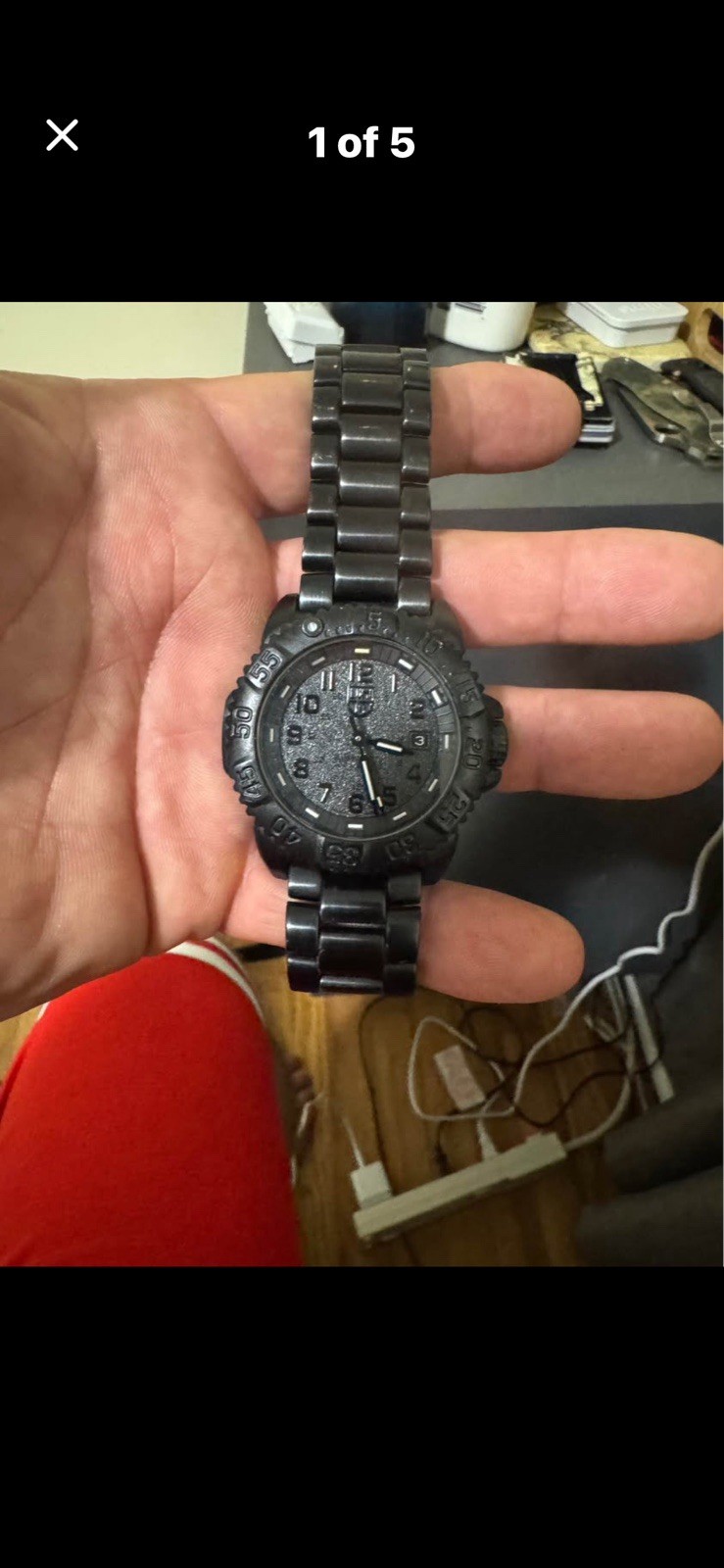 Luminox Men’s Navy Seal Blackout 3150 Stainless Steel