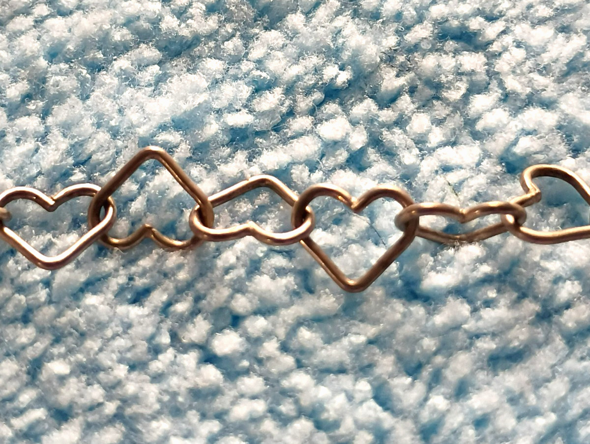 VINTAGE STERLING “925 MS CO” M.S. COMPANY LINKED HEARTS BRACELET 6-3/4″