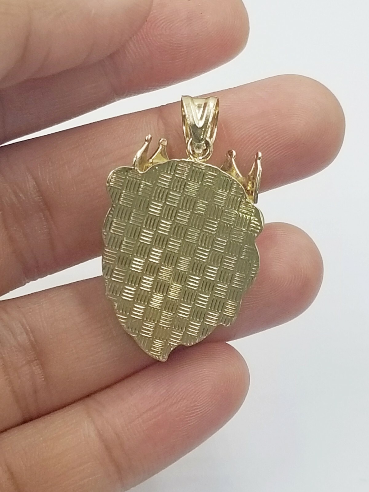 10k Gold Crown Lion Head Charm Diamond Cut 2.5mm 18″ 20″ – 26″ Rope Chain