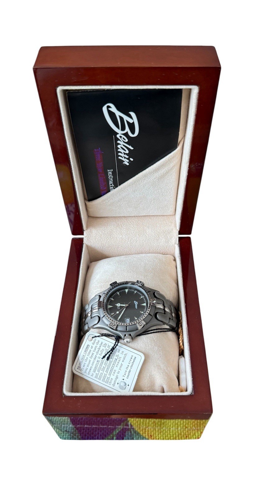Bel Air Seapearl Titanium Diver (Model 20 ATM / 200M) Rotating Bezel With Box