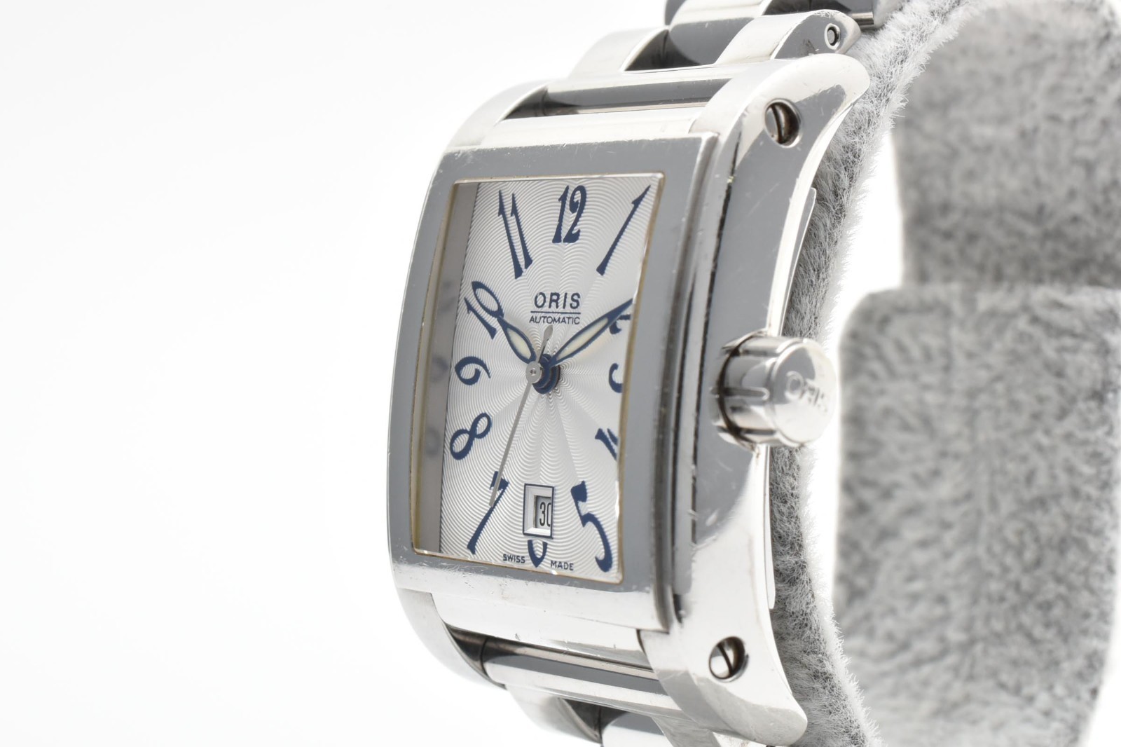 [Exc+5] ORIS 7525 Miles Rectangular Automatic White Dial Woman’s Watch JAPAN