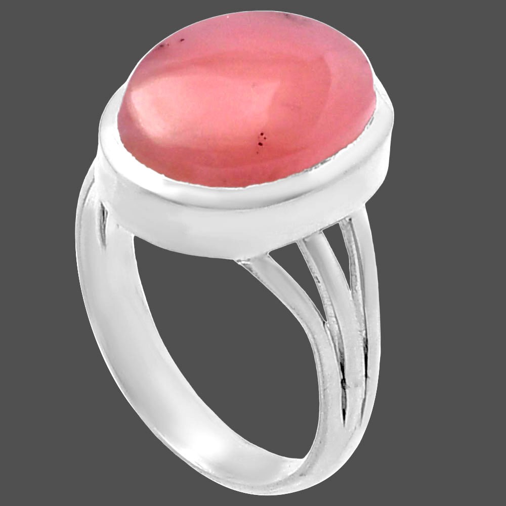 Natural Guava Quartz – Brazil 925 Sterling Silver Ring s.7.5 Jewelry R-1006